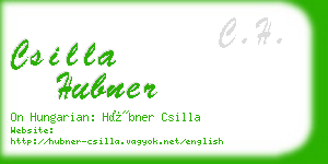 csilla hubner business card